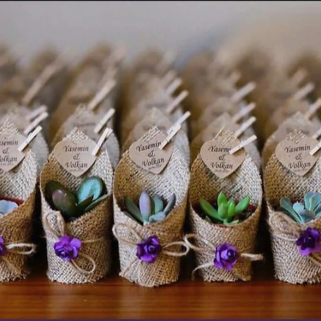 Jute Cone with Heart Wishnote